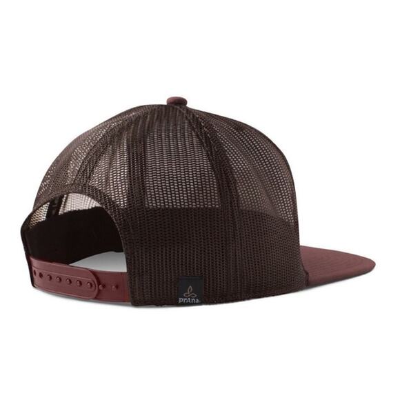 Prana Journeyman Lone Wolf black brown Trucker Mesh Snapbak Organic Hat Cap NEW - Picture 3 of 11